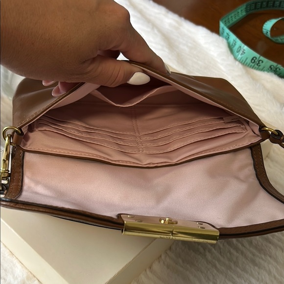 Coach Vintage Woven Tan Leather Small Shoulder Bag - Picture 13 of 14